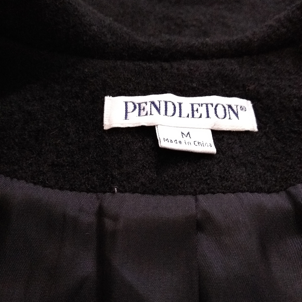 Pendleton Black Wool Ruffled Collar Lined Cardiga… - image 7